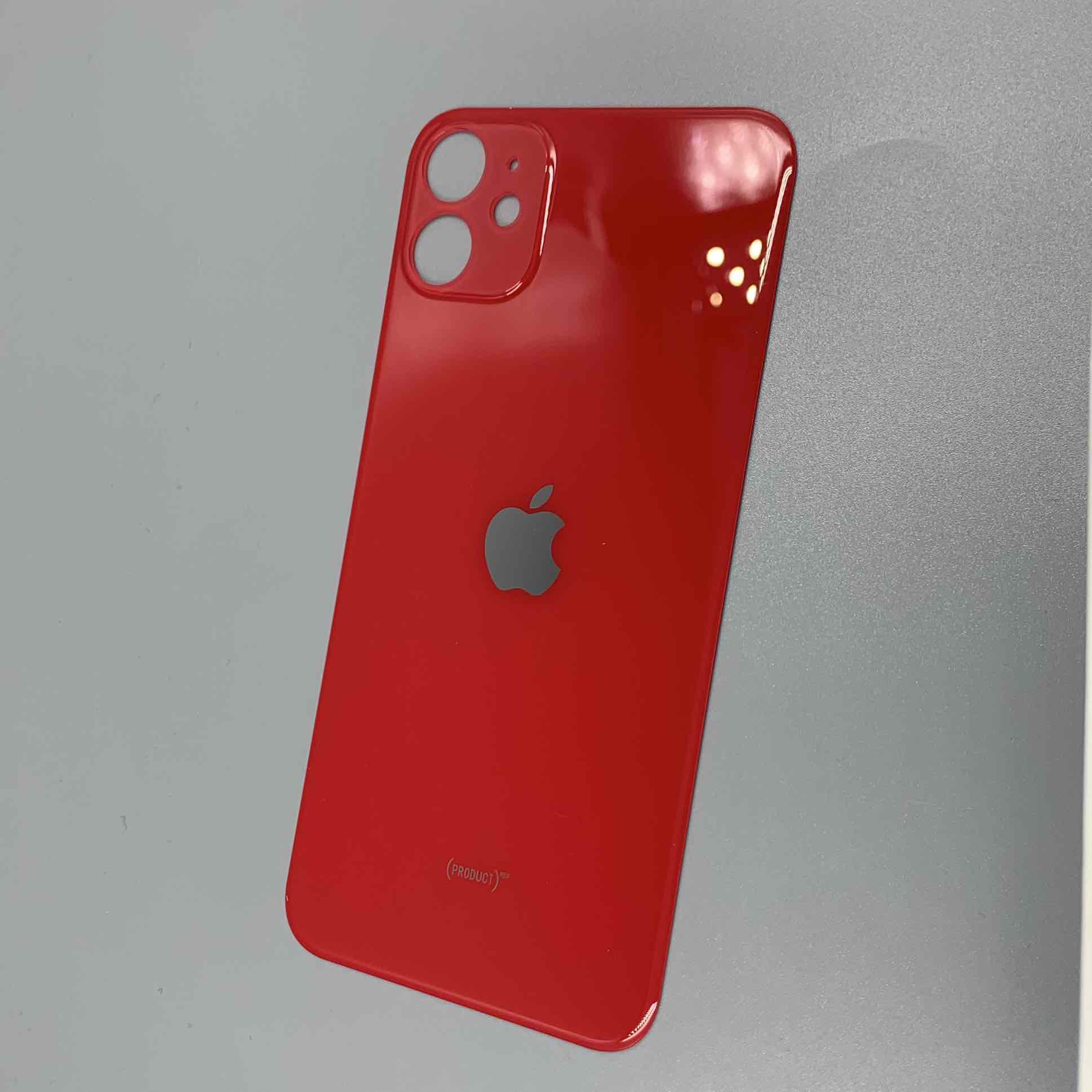 Заднее стекло корпуса iPhone 11 Red USA (увеличенное отверстие под камеру)